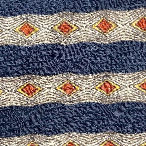 MULBERRY 100% Silk Tie Necktie Geometric Classic Stripe Pattern - Picture 3 of 4